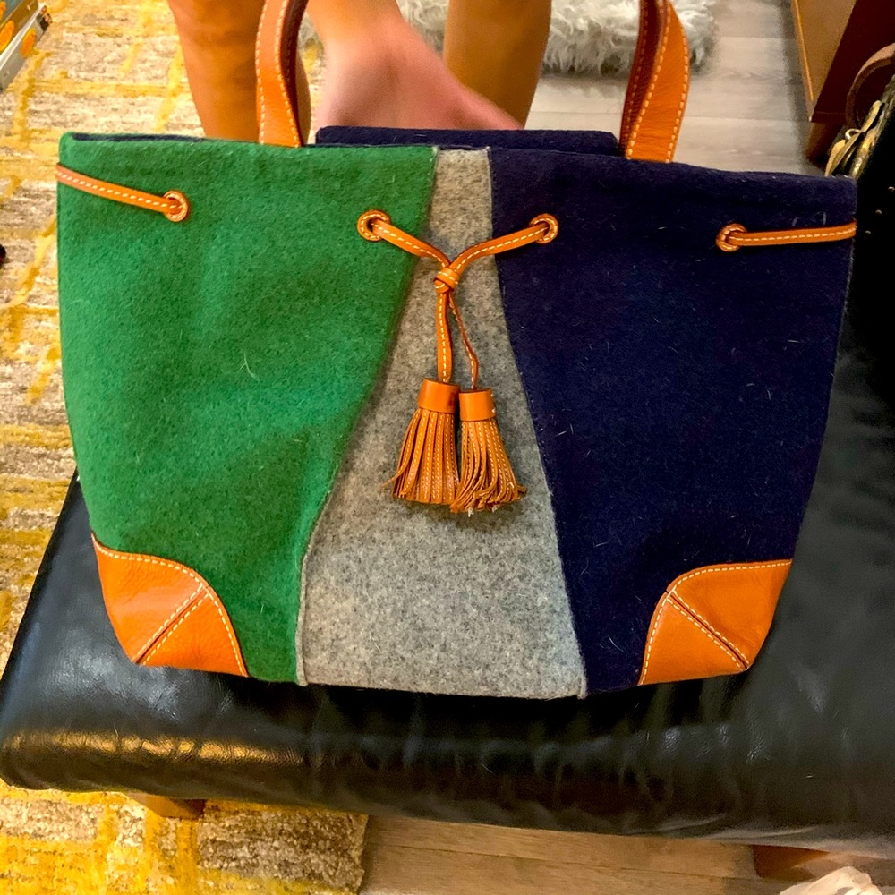 Kate Spade Devon wool Tri colored bag